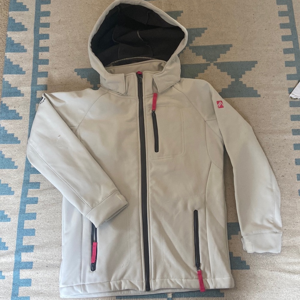 Kids Cream Jacket with Pink Accents
